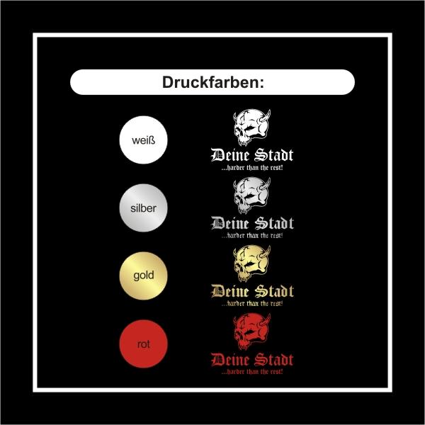 Fürth harder than the rest, T-Shirt mit Totenkopf (SFU14-07a)