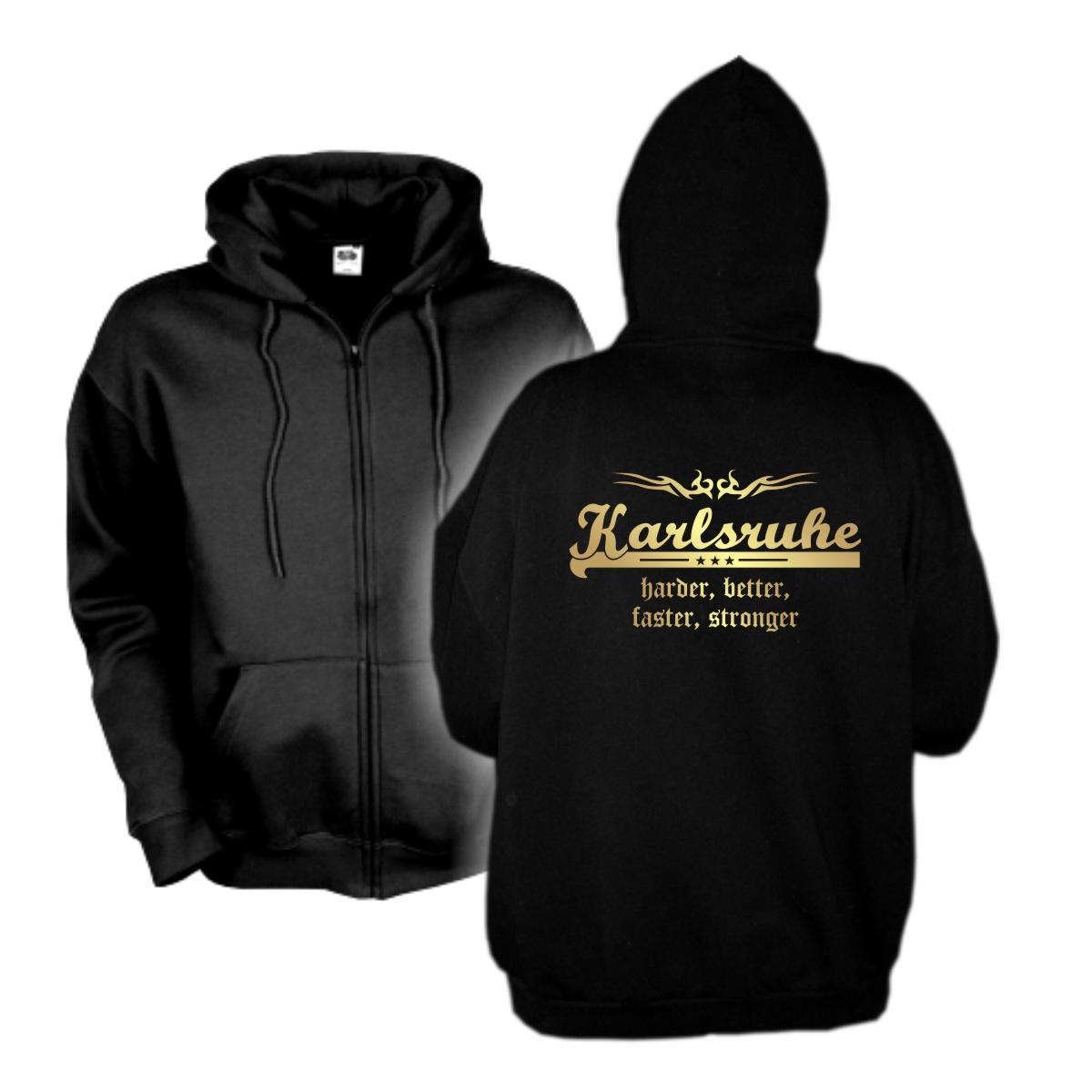 Karlsruhe harder better faster stronger Kapuzenjacke (SFU10-17e)