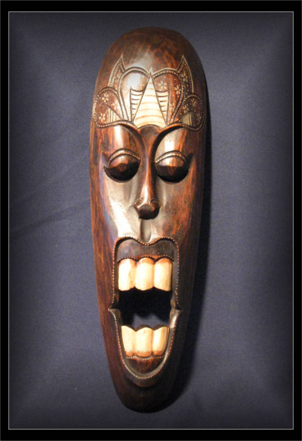 WANDMASKE "Dr. GIGI", 50cm hoch, Holz (MA-AS-010)