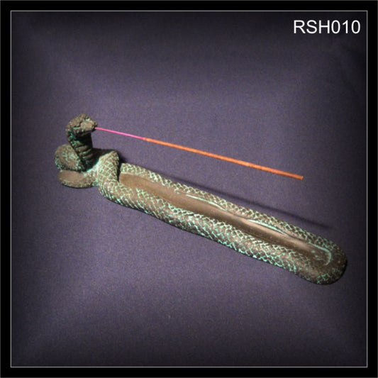 Räucherstäbchenhalter Cobra, schwarz-türkis