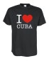 Preview: T-Shirt, I love KUBA (Cuba), Länder Fanshirt S-5XL (WMS11-36)