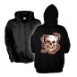 Preview: Kapuzenjacke Skull with 2 Snakes, Totenkopf, Hoodie