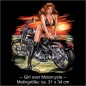 Preview: Fun T-Shirt Girl over Motorcycle, Biker Funshirt Gr. S-6XL (ASG00290)