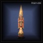 Preview: Maori Conehead Skulptur beige-bunt 50cm (FIG01-003)