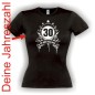 Preview: Ab hier vollgas (Deine Jahreszahl) Damen Geburtstags T-Shirt (FSG077)