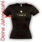 Preview: A star was born (Deine Jahreszahl), Damen Geburtstags T-Shirt (FSG080)