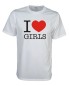 Preview: I Love girls Fun T-Shirt, weiß