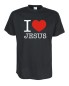 Preview: I Love Jesus Fun T-Shirt, schwarz