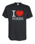 Preview: I Love poker Fun T-Shirt, schwarz