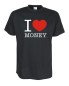 Preview: I Love money Fun T-Shirt, schwarz