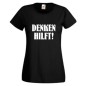 Preview: Denken hilft, T-Shirt, Damen Funshirt