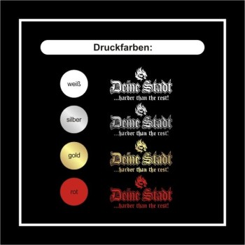 Lübeck T-Shirt mit coolem Druck harder than the rest (SFU03-42a)