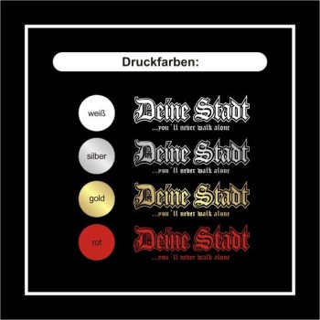 Düsseldorf - black sweatshirt - never walk alone (SFU04-35c)