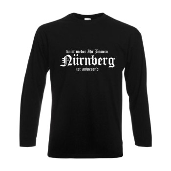 Nürnberg langarm T-Shirt, kniet nieder ihr Bauern (SFU02-02b)