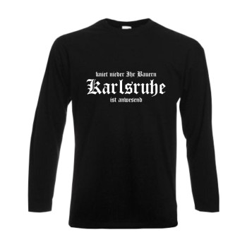 Karlsruhe langarm T-Shirt, kniet nieder ihr Bauern (SFU02-17b)