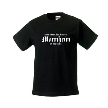 Mannheim - kniet nieder ihr Bauern Kinder T-Shirt (SFU02-37f)