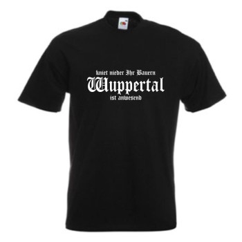Wuppertal T-Shirt, kniet nieder ihr Bauern Fanshirt (SFU02-40a)
