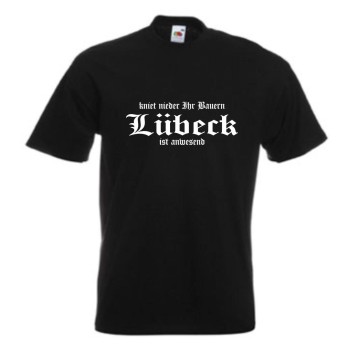 Lübeck T-Shirt, kniet nieder ihr Bauern Fanshirt (SFU02-42a)
