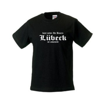 Lübeck - kniet nieder ihr Bauern Kinder T-Shirt (SFU02-42f)