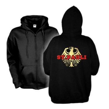 St. Pauli Kapuzenjacke mit Bundesadler - zip hoodie (SFU06-06e)