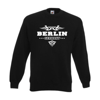 Berlin Sweatshirt, Städteshirt mit Tribal (SFU09-08c)