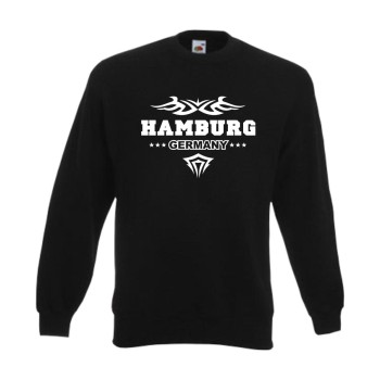 Hamburg Sweatshirt, Städteshirt mit Tribal (SFU09-12c)