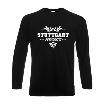 Stuttgart Longsleeve, Städteshirt mit Tribal (SFU09-13b)