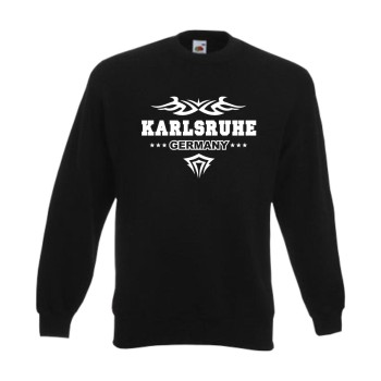 Karlsruhe Sweatshirt, Städteshirt mit Tribal (SFU09-17c)