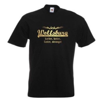 Wolfsburg Fan T-Shirt, harder better faster stronger (SFU10-20a)