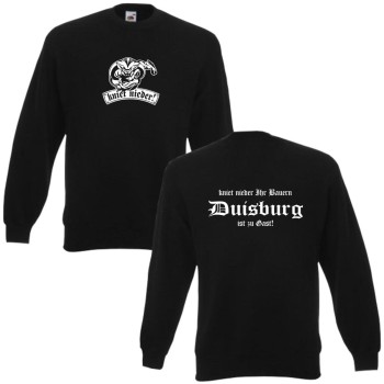 Duisburg ist zu Gast - Sweatshirt mit Statement Print (SFU12-18c)