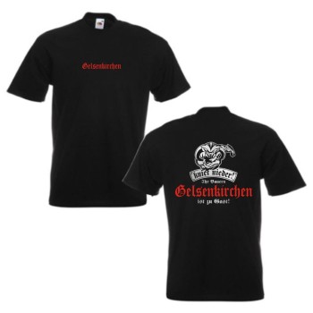 Gelsenkirchen kniet nieder Ihr Bauern, T-Shirt mit Textildruck (SFU13-10a)