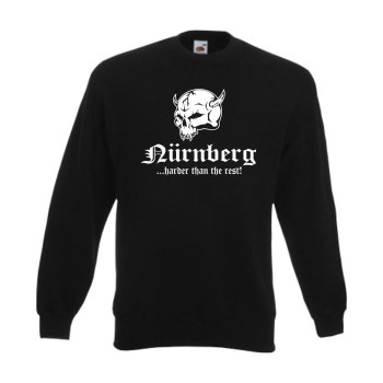 Nürnberg harder than the rest Sweatshirt mit Totenkopf (SFU14-02c)