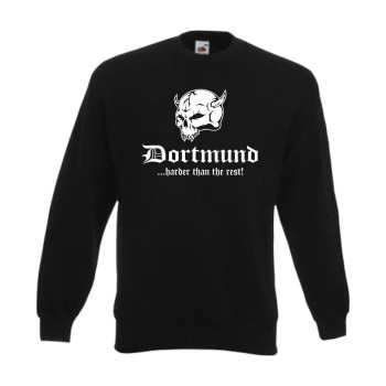 Dortmund harder than the rest Sweatshirt mit Totenkopf (SFU14-04c)