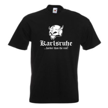 Karlsruhe harder than the rest, T-Shirt mit Totenkopf (SFU14-17a)