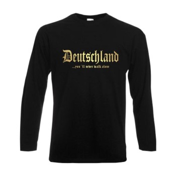 Longsleeve DEUTSCHLAND, never walk alone, S - 6XL (WMS01-01b)