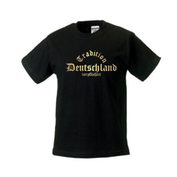 Kinder T-Shirt DEUTSCHLAND, Tradition verpflichtet, S - 6XL (WMS01-03f)