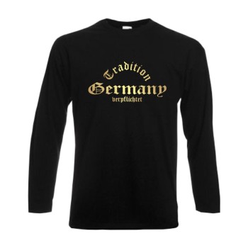 Longsleeve GERMANY, Tradition verpflichtet, S - 6XL (WMS01-04b)