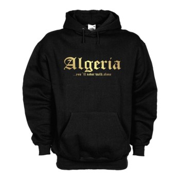 Kapuzensweat ALGERIEN (Algeria), never walk alone, S - 6XL (WMS01-07d)