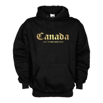 Kapuzensweat KANADA (Canada), never walk alone, S - 6XL (WMS01-33d)