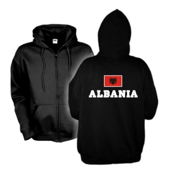 Kapuzenjacke ALBANIEN (Albania), Flagshirt, Hoodie S-6XL (WMS02-06e)