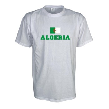T-Shirt ALGERIEN (Algeria), Flagshirt, Fanshirt S - 5XL (WMS02-07a)
