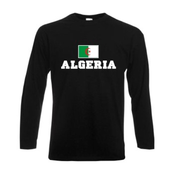 Longsleeve ALGERIEN (Algeria), Flagshirt, Fanshirt S - 6XL (WMS02-07b)