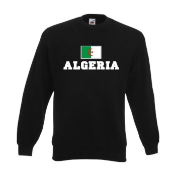 Sweatshirt ALGERIEN (Algeria), Flagshirt, Fanshirt S - 6XL (WMS02-07c)