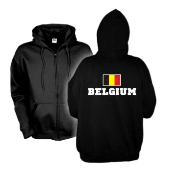 Kapuzenjacke BELGIEN (Belgium), Flagshirt, Hoodie S-6XL (WMS02-11e)