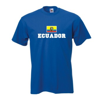T-Shirt ECUADOR, Flagshirt, Fanshirt S - 5XL (WMS02-17a)