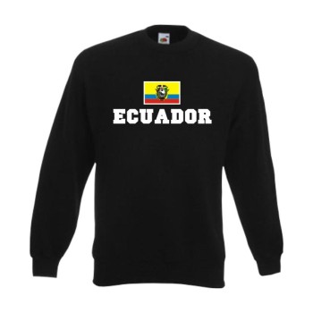 Sweatshirt ECUADOR, Flagshirt, Fanshirt S - 6XL (WMS02-17c)