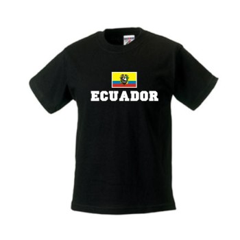 Kinder T-Shirt ECUADOR, Flagshirt, Ländershirt (WMS02-17f)