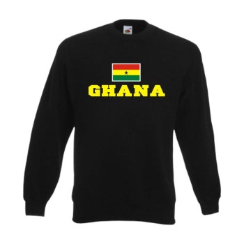Sweatshirt GHANA, Flagshirt, Fanshirt S - 6XL (WMS02-22c)