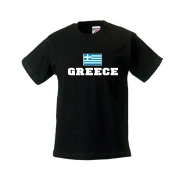 Kinder T-Shirt GRIECHENLAND (Greece), Flagshirt, Ländershirt (WMS02-23f)