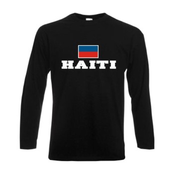 Longsleeve HAITI, Flagshirt, Fanshirt S - 6XL (WMS02-24b)